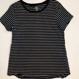 Black and white striped tee